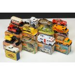 12 Boxed Matchbox 75 Series diecast models to include 2 x 55 Ford Cortina, 32 Excavator, 66 Ford