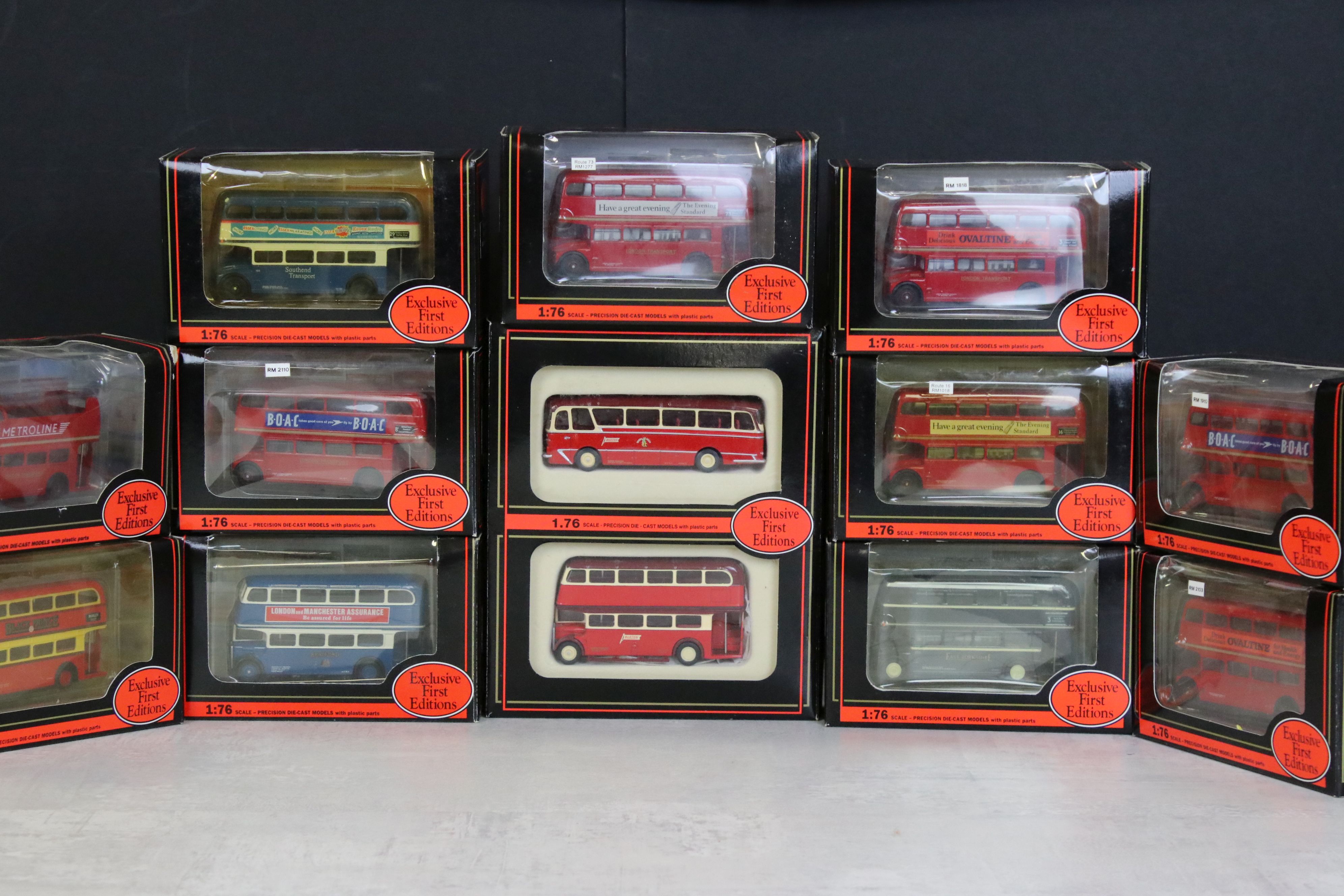 12 Boxed EFE Exclusive First Editions diecast model buses to include 10114 Bradford Double Deck Bus,