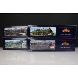 Four boxed Bachmann OO gauge locomotives to include 31102A Standard 4MT 75072 BR Lined black e/crest
