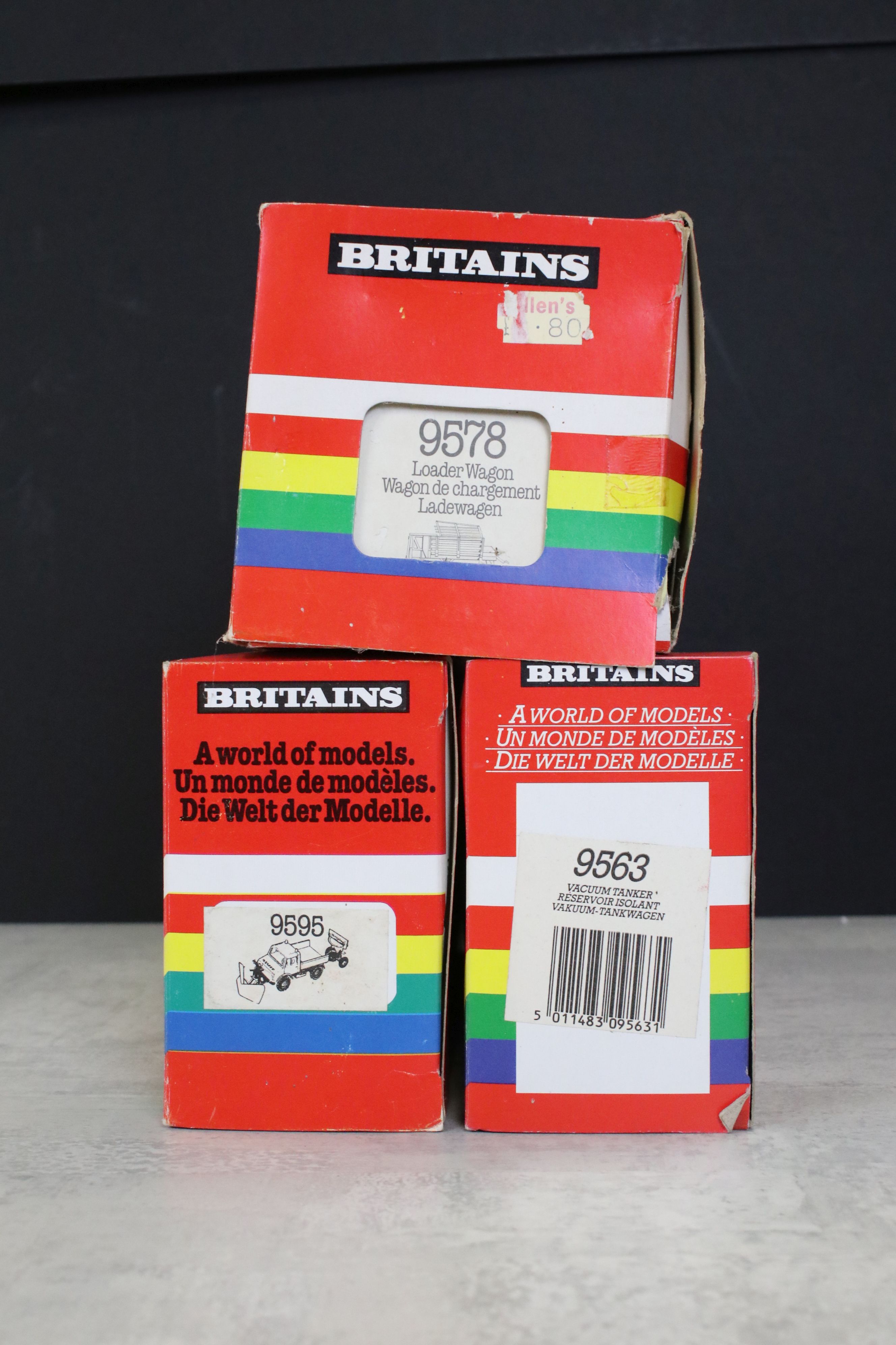 Six boxed Britains diecast metal and plastic agricultural models, to include 9563 Vacuum Tanker, - Image 9 of 9