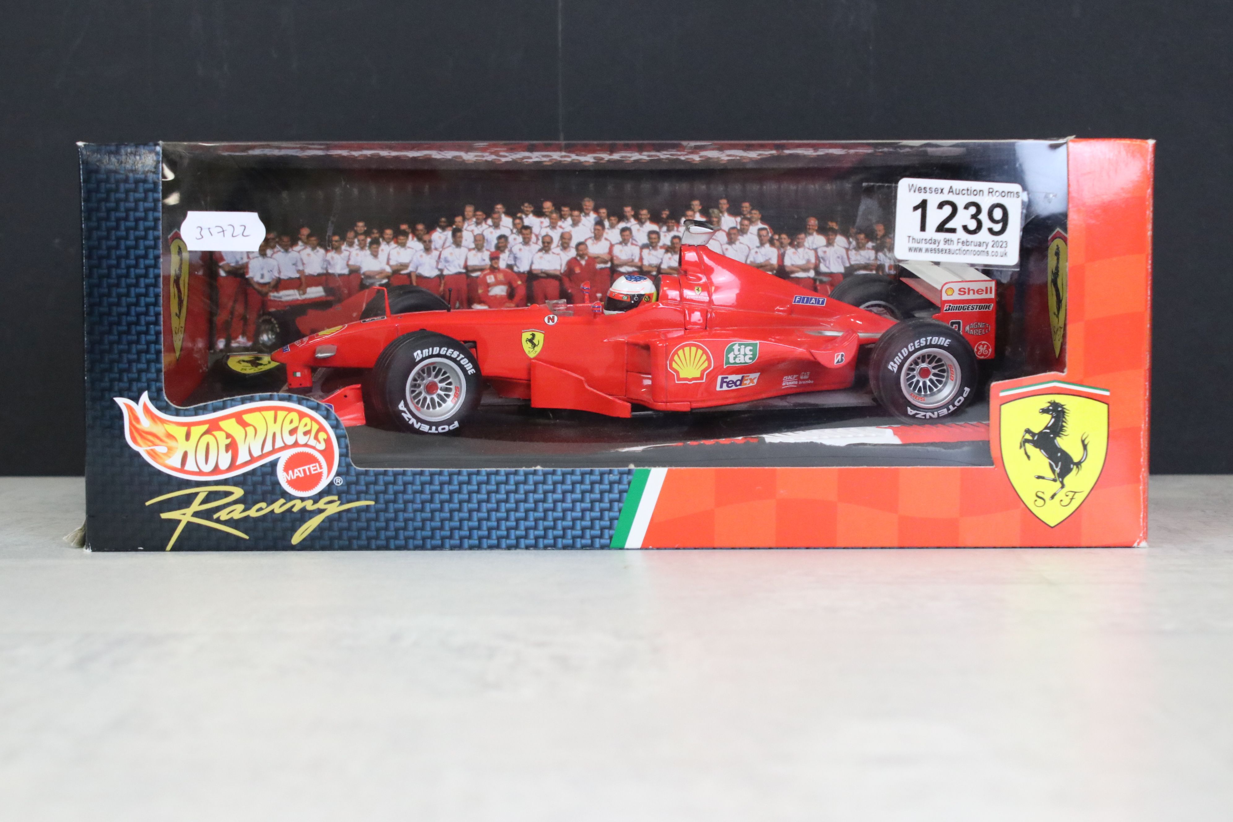 Six boxed Mattel Hot Wheels 1/18 F1 diecast models to include Jordan 199 Damon Hill, Michael - Image 8 of 16