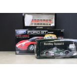 Three Boxed diecast models to include AutoArt Bentley Speed 8 Le Mans 24hr 2003 in green (diecast