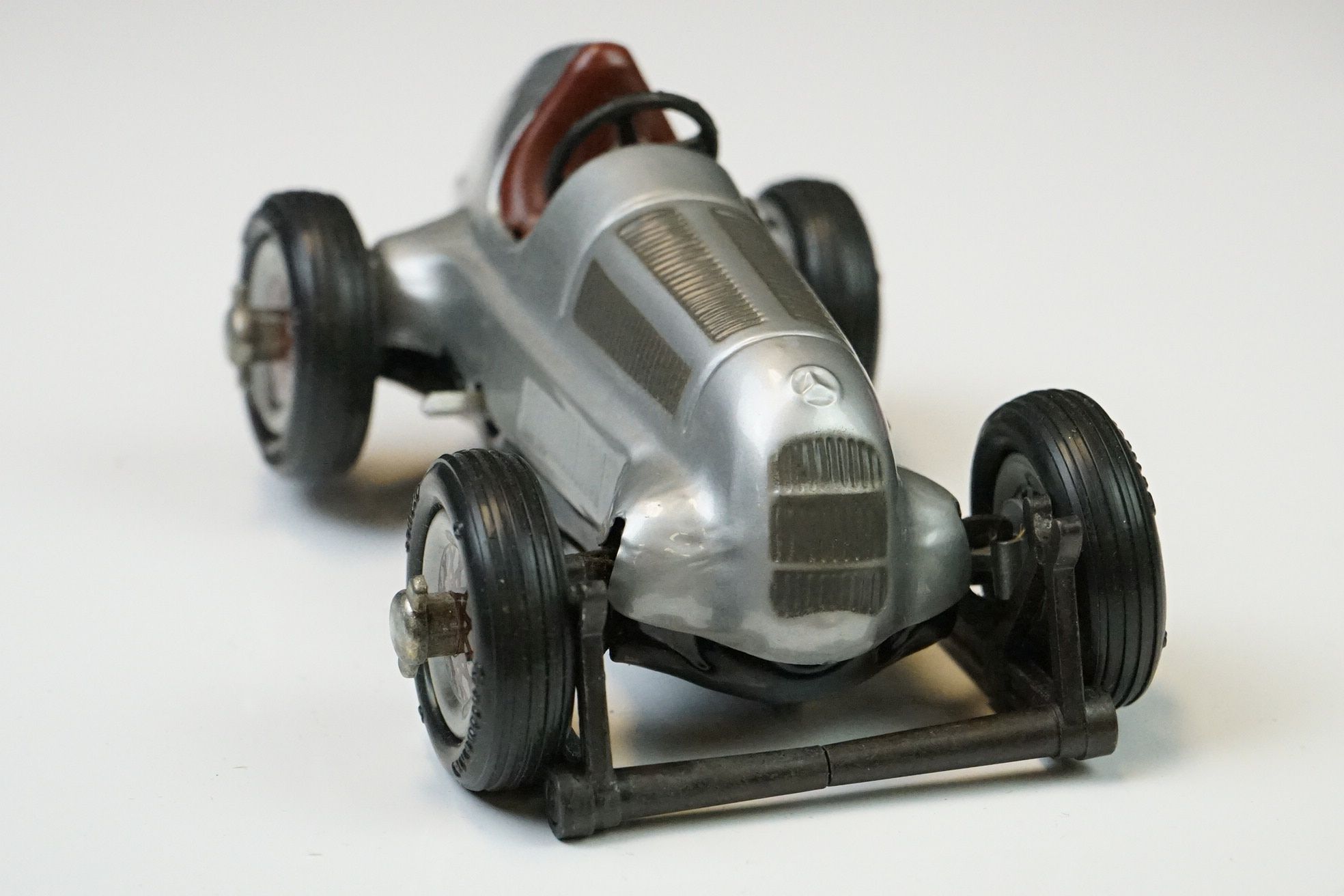 Boxed Schuco Studio Mercedes Grand Prix 1936 tinplate clockwork model, with key & accessories (model - Image 11 of 20