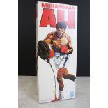 Boxed Denys Fisher 1976 Muhammad Ali boxing action figure with accessories and instructions, gd box,