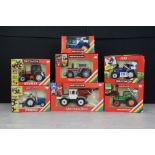 Collection of seven boxed Britains diecast metal and plastic model tractors, to include 9527 Ford