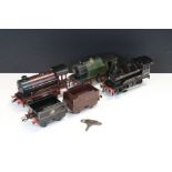 Three Hornby OO gauge locomotives to include 0-4-0 LMS with tender in maroon, 0-4-0 60199 BR black