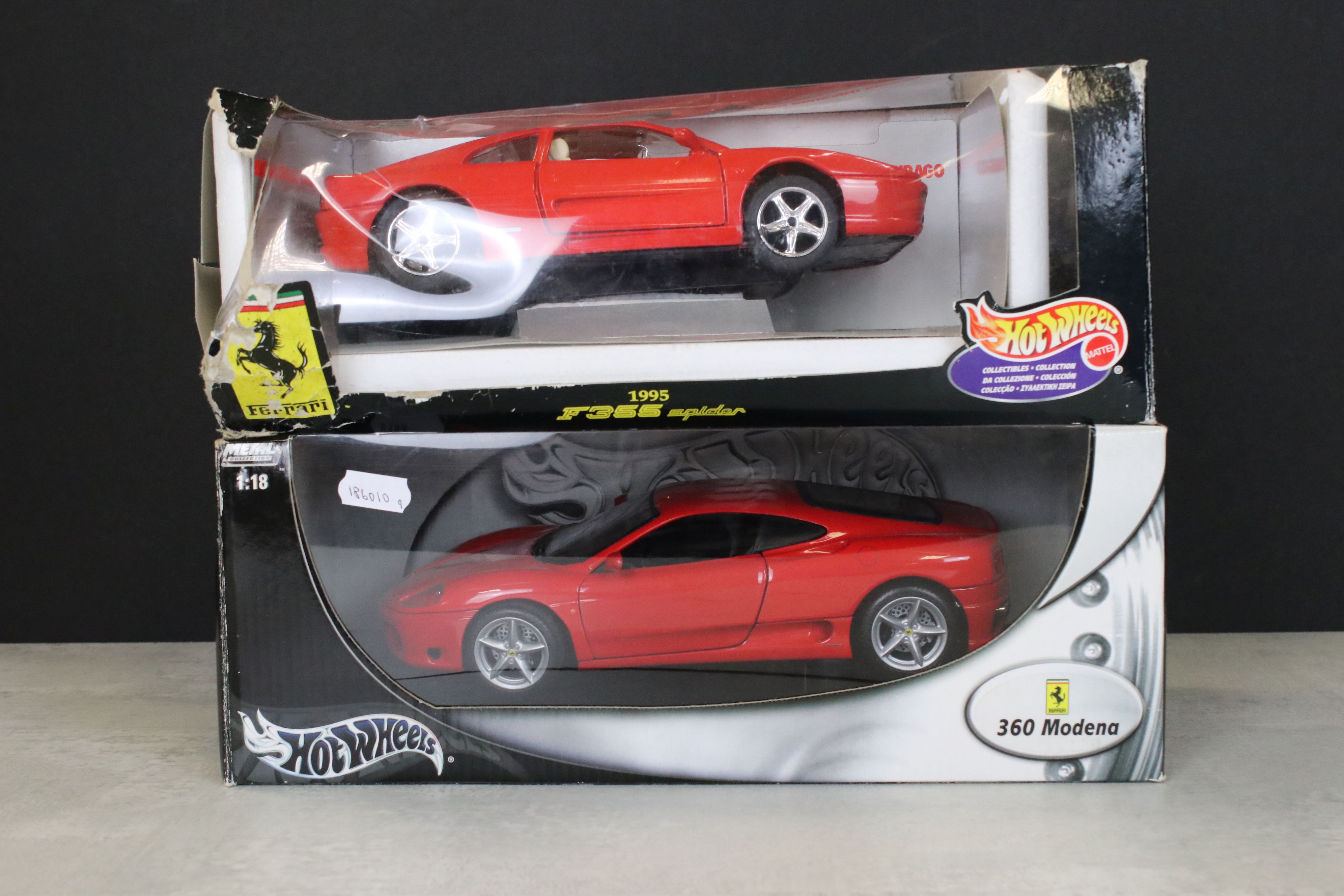 Eight boxed 1/18 Mattel Hot Wheels Ferrari related diecast models, to include 23922 F512M 1994, - Image 2 of 17