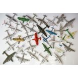 Around 35 play worn Dinky diecast model planes to include Singapore Flying Boat, York, Empire Flying