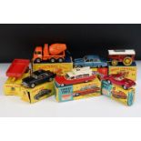 Seven boxed mid 20th C diecast models to include 2 x Corgi (310 Chevrolet Corvette Sting Ray & 437