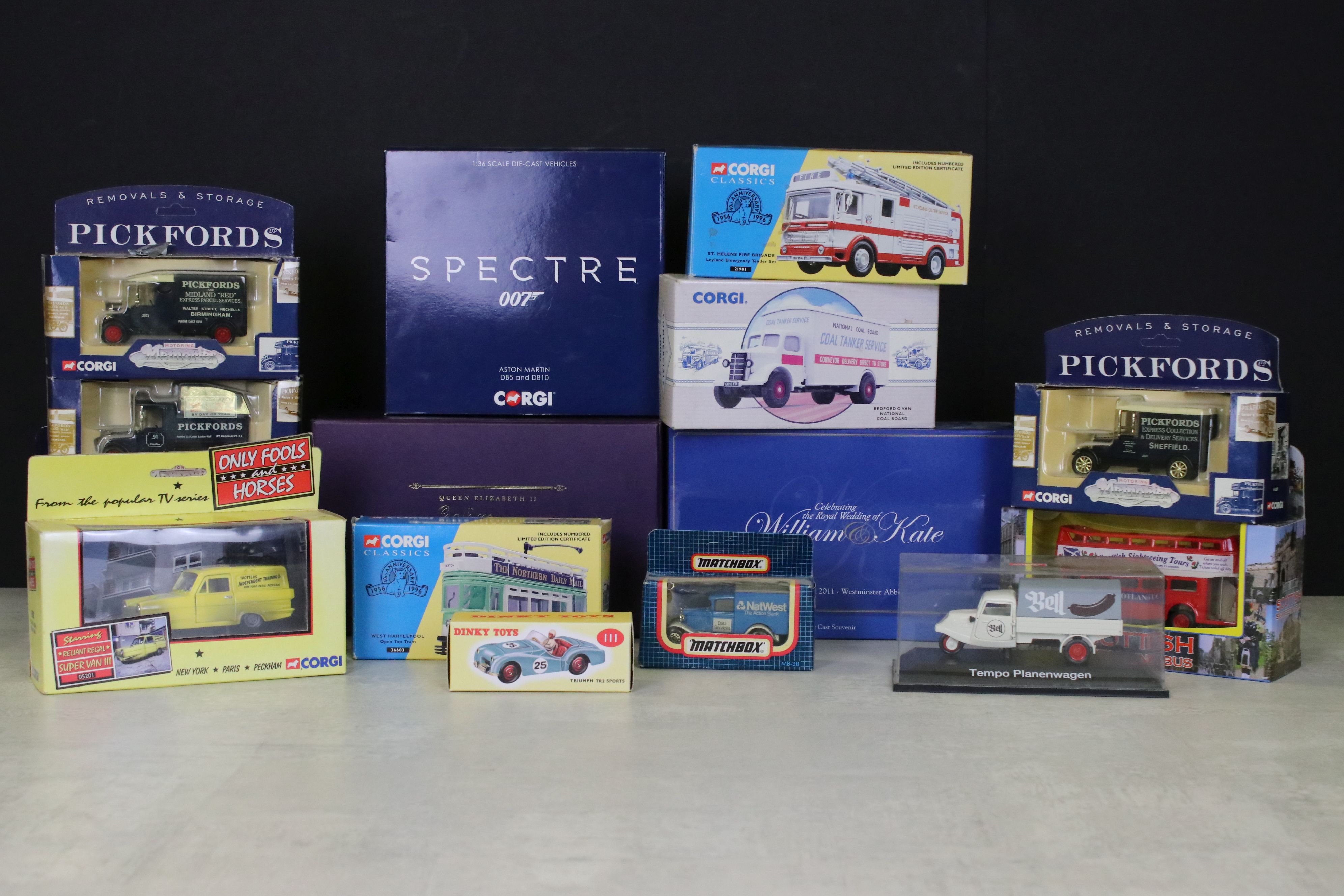 15 Boxed diecast models to include Corgi, Matchbox, Schuco featuring Corgi 1/36 James Bond 007