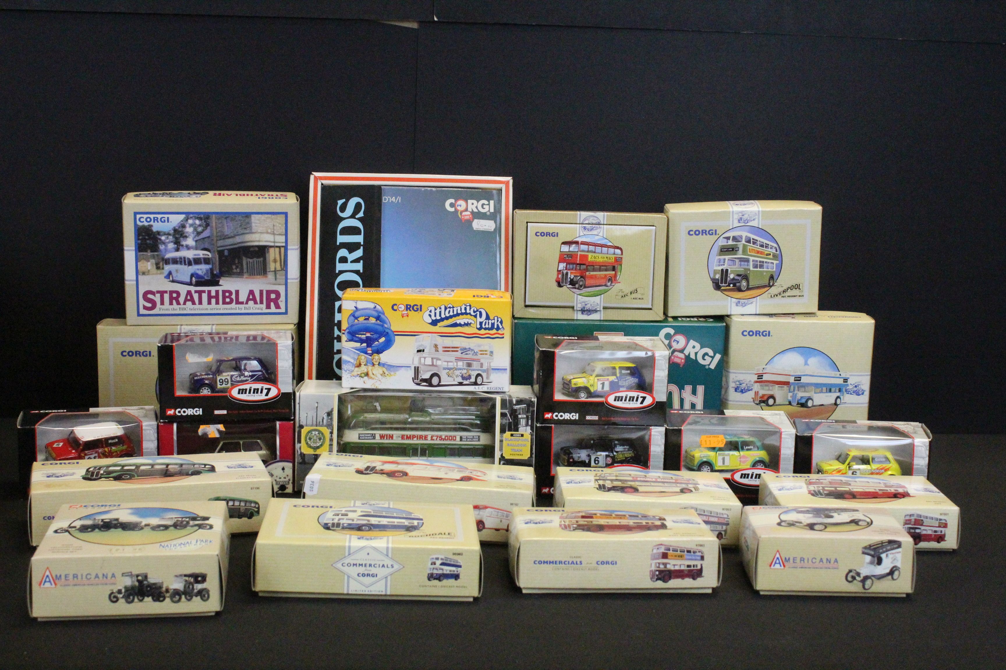 24 Boxed Corgi diecast models to include 11 x Classic Commercials from Corgi (97003, 98162, 97765,