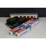 Group of O & N gauge model railway to include Hornby O gauge 50153 0-4-0 locomotive, 4 x boxed