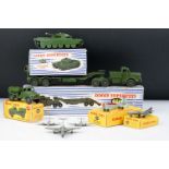 Two boxed Dinky Supertoys military diecast models to include 660 Tank Transporter and 651 Ceturion