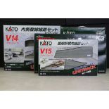 Four boxed Kato N gauge Unitrack sets to include 20873 V14 (incomplete), 20874 V15, 20840 Double