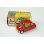 Boxed Corgi By Special Request 233 Heinkel Economy Car in red, diecast ex, box vg