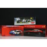 Three boxed Kyosho 1/18 diecast models to include 08391B Ferrari 575GTC 2004 Black, 08164E Ferrari