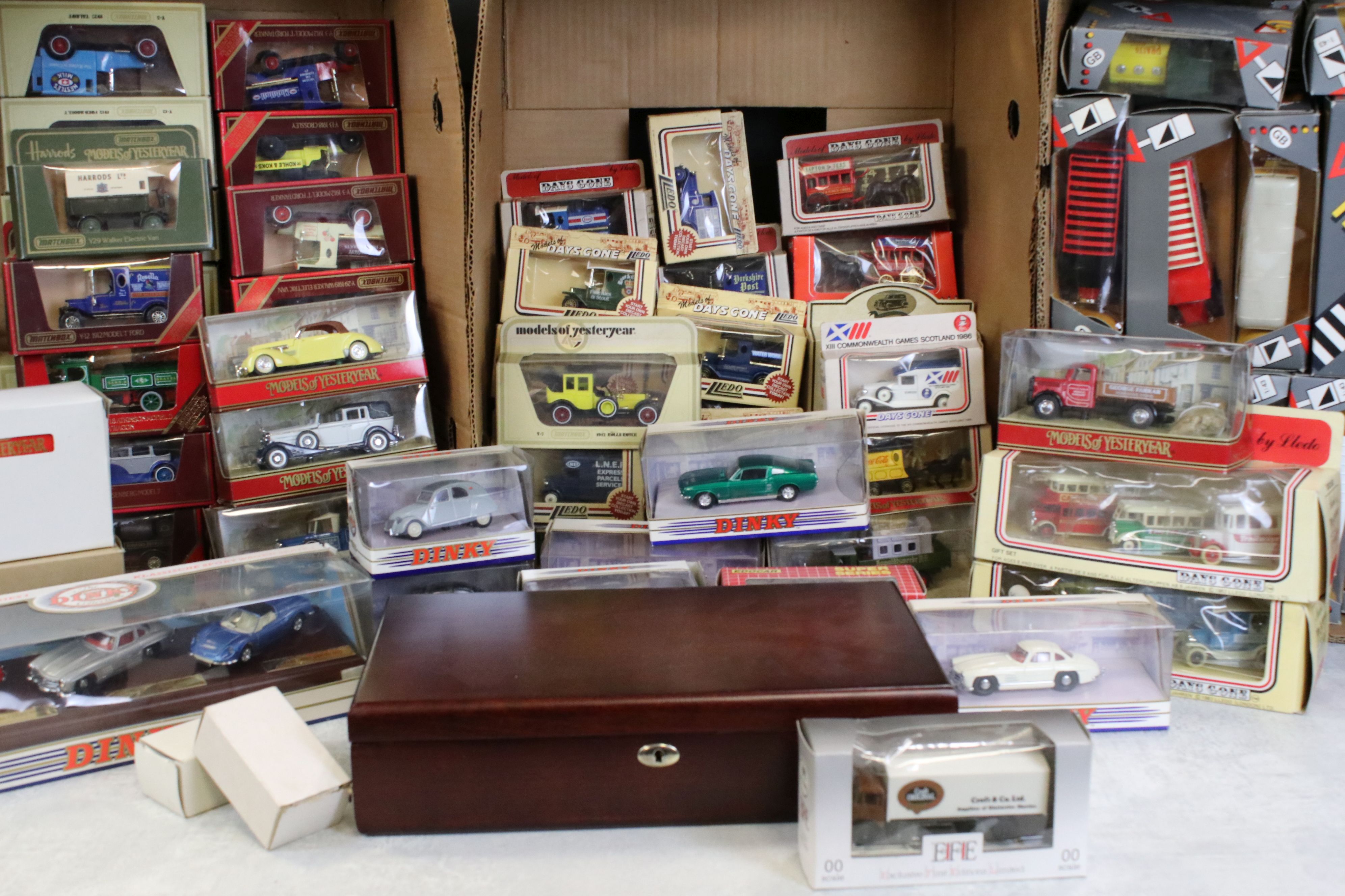 104 Boxed diecast models to include 35 x Lledo, 23 x Corgi Classics, 34 x Matchbox Models of