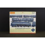 Boxed ltd edn Hornby OO gauge R3092 Coronation Scot Train Pack, complete with certificate