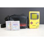 Retro Gaming - Nintendo Game Boy handheld console with 2 x Nintendo game cartridges (Super Mario