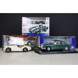 Three boxed diecast / metal models, to include 1/18 Ertl 7459 European Classics 1956 Austin-Healey