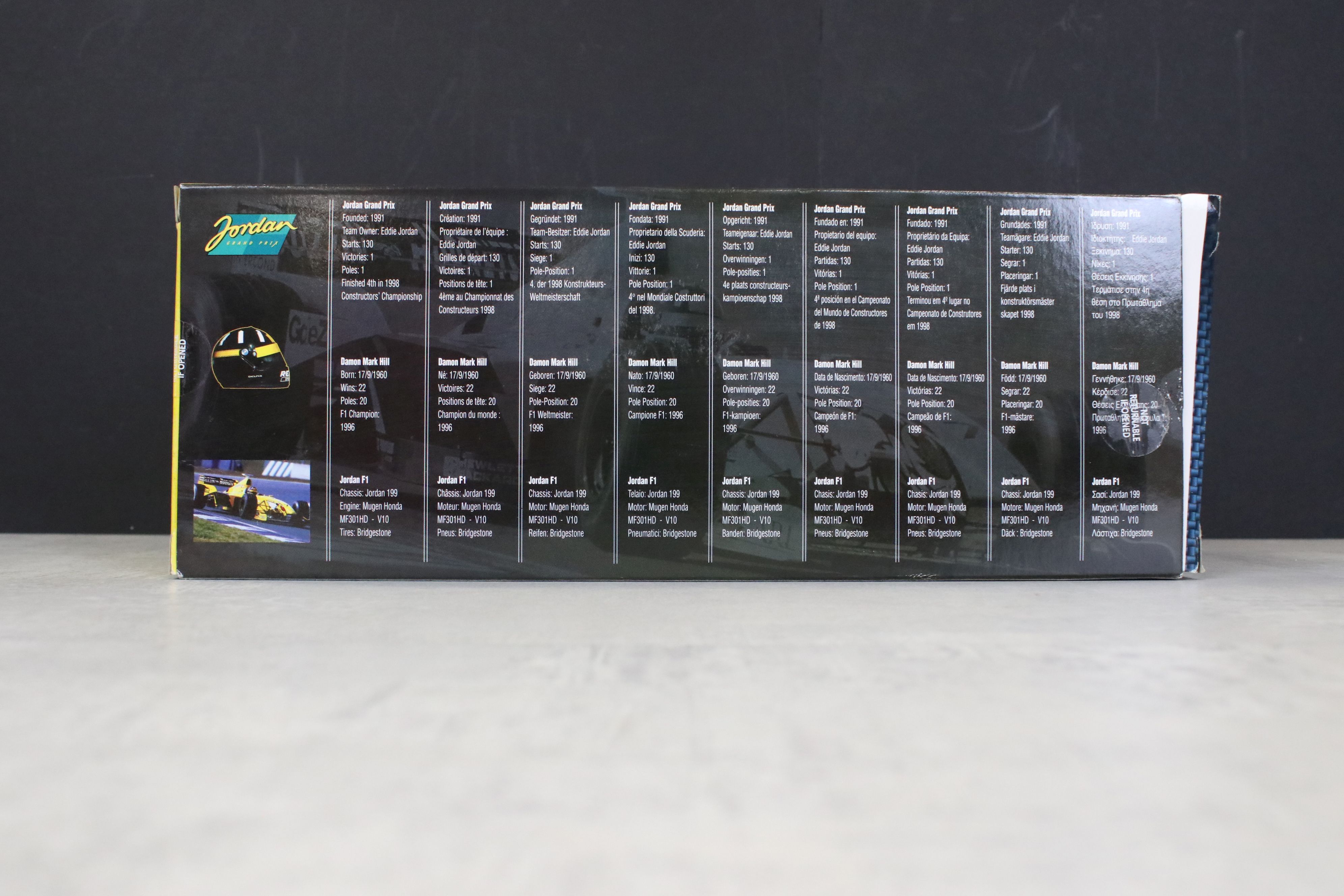 Six boxed Mattel Hot Wheels 1/18 F1 diecast models to include Jordan 199 Damon Hill, Michael - Image 4 of 16