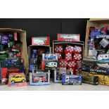 Around 70 boxed diecast and plastic models to include Teamsters, Chad Valley, Welly etc (4 boxes)