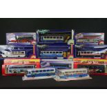 14 Boxed diecast model buses to include 7 x Siku (3 x 3417, 2 x 3121, 3814 & 3720), 3 x Joal (2 x