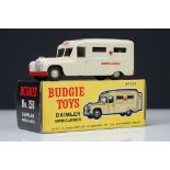 Boxed Budgie No 258 Daimler Ambulance diecast model, a few paint chips but diecast vg overall, gd