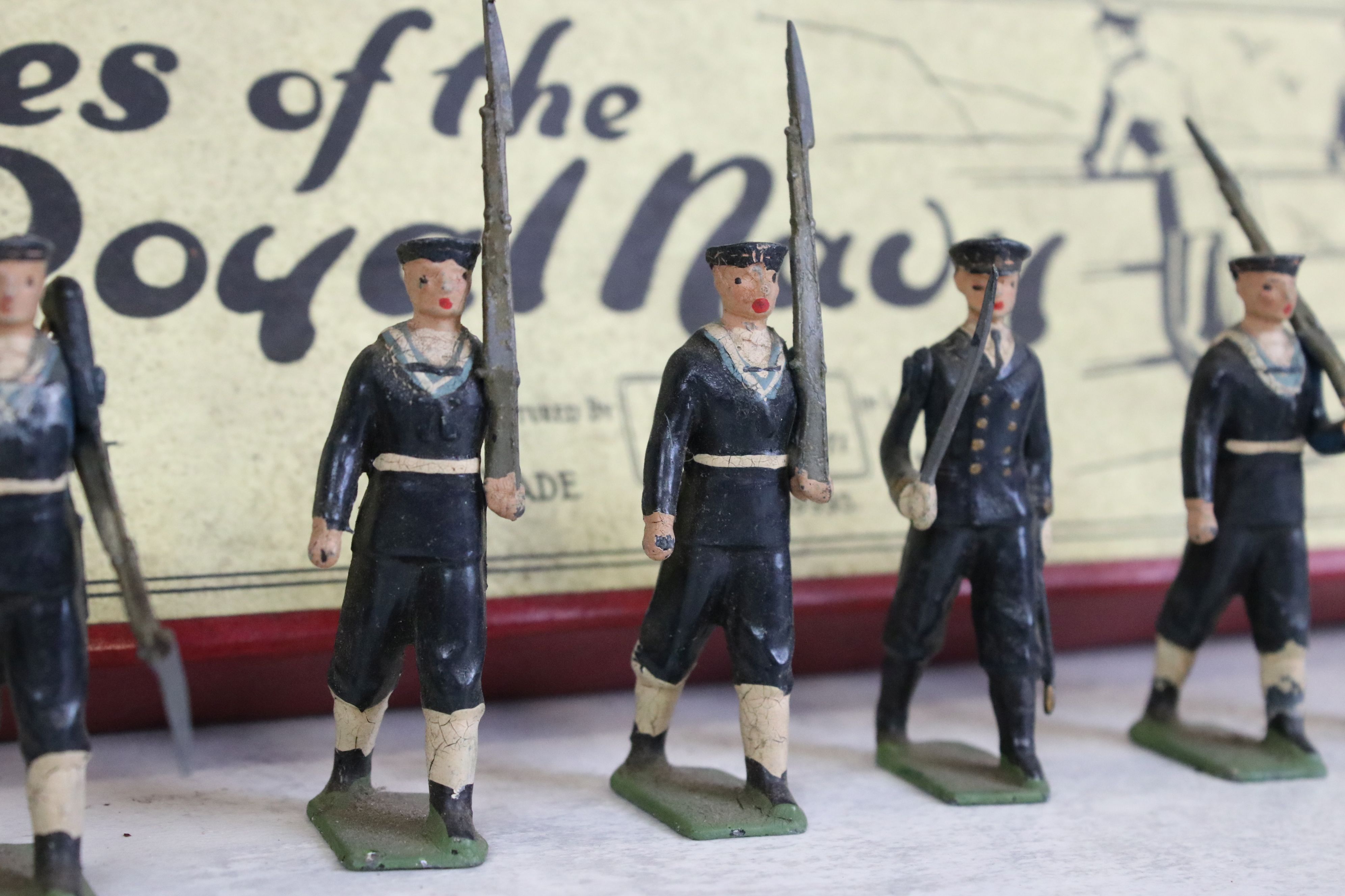 Five Boxed Mid 20th C onwards metal soldier figure sets to include Britains Drums & Bugles of the - Image 10 of 23