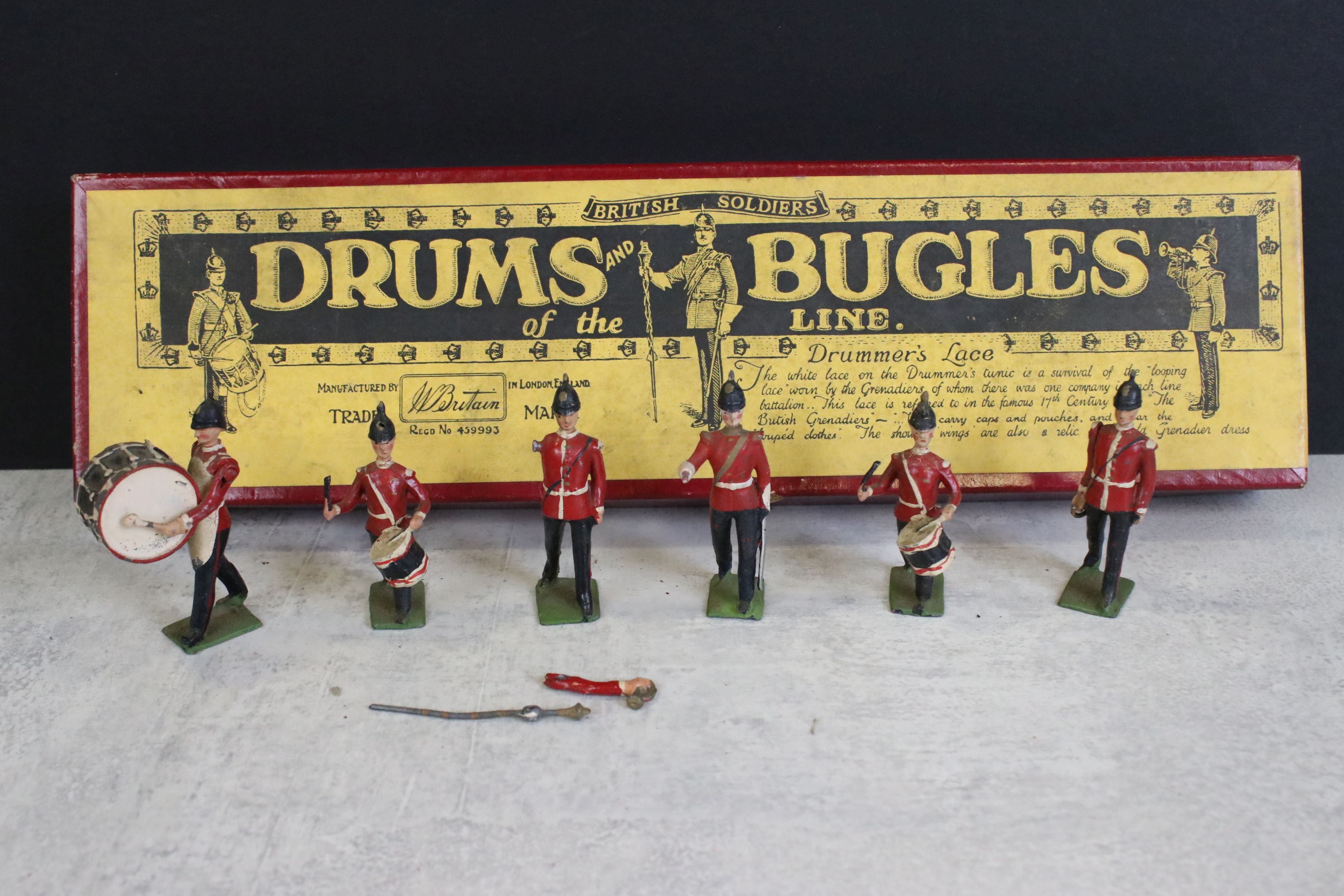 Five Boxed Mid 20th C onwards metal soldier figure sets to include Britains Drums & Bugles of the - Image 21 of 23