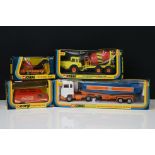 Four boxed Corgi diecast models to include Major 1160 Gulf Petrol Tanker with Ford Tilt Cab, 1156