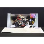 Autograph - Cased Scalextric Moto GP C010 Shane Byrne Aprilia slot bike signed to the case by