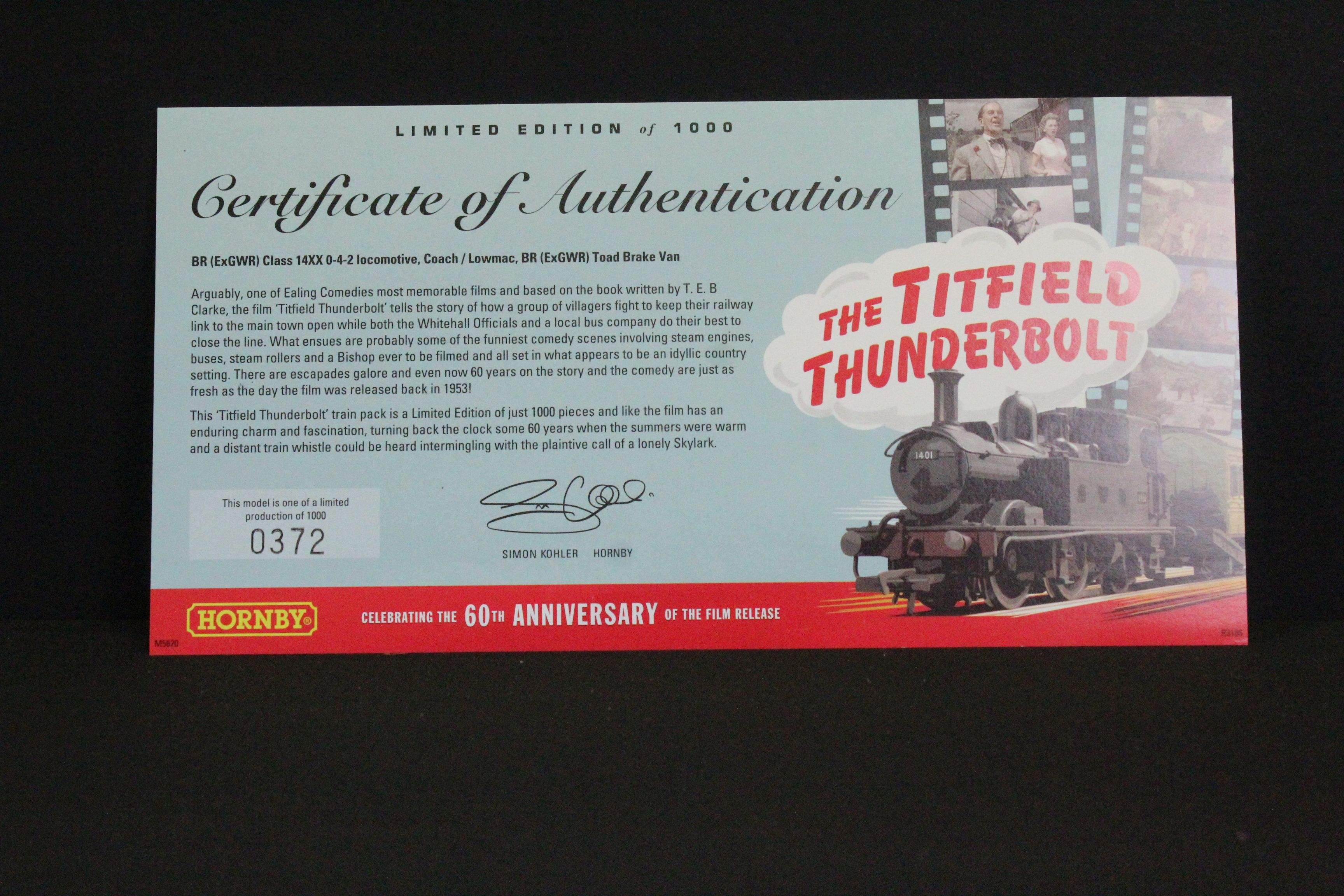 Boxed ltd edn Hornby OO gauge The Titfield Thunderbolt locomotive, complete with poster & DVD - Image 6 of 9