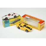 Two Boxed Corgi diecast models to include a 324 Marcos 1800 G.T with Volvo Engine (in cream and