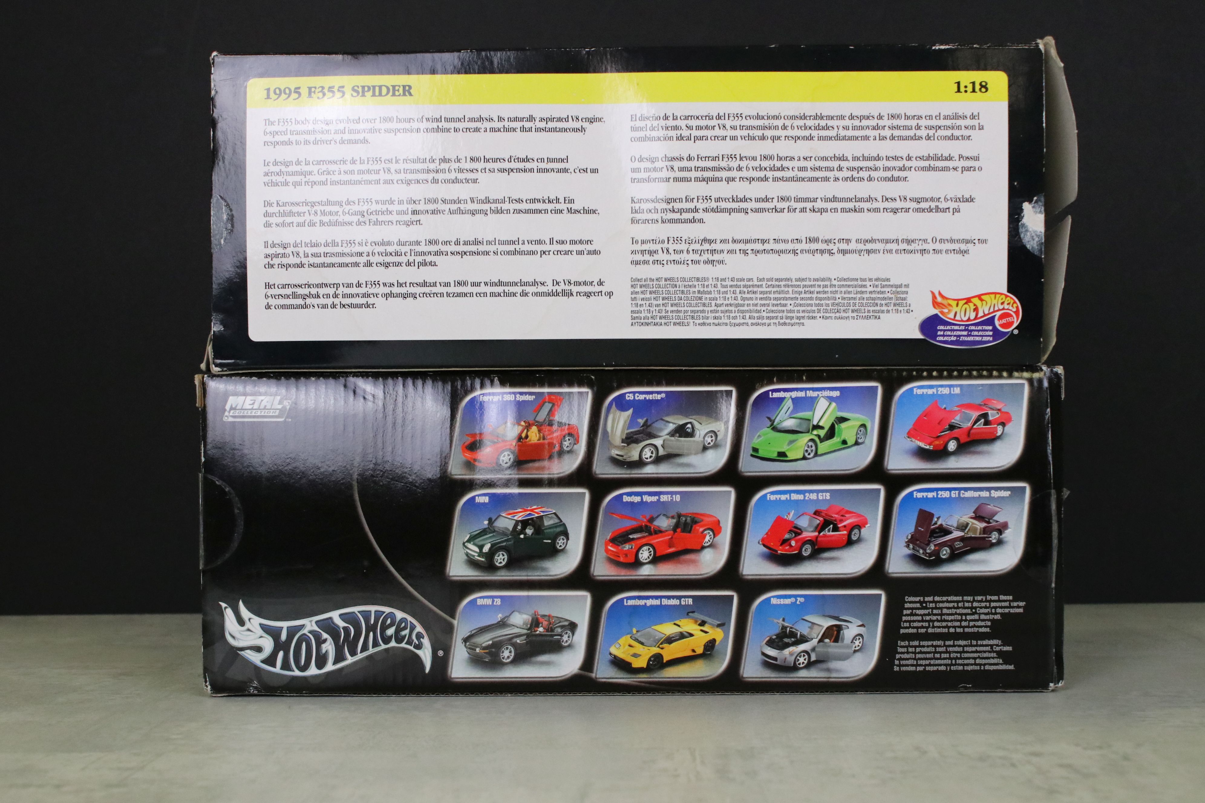 Eight boxed 1/18 Mattel Hot Wheels Ferrari related diecast models, to include 23922 F512M 1994, - Image 4 of 17