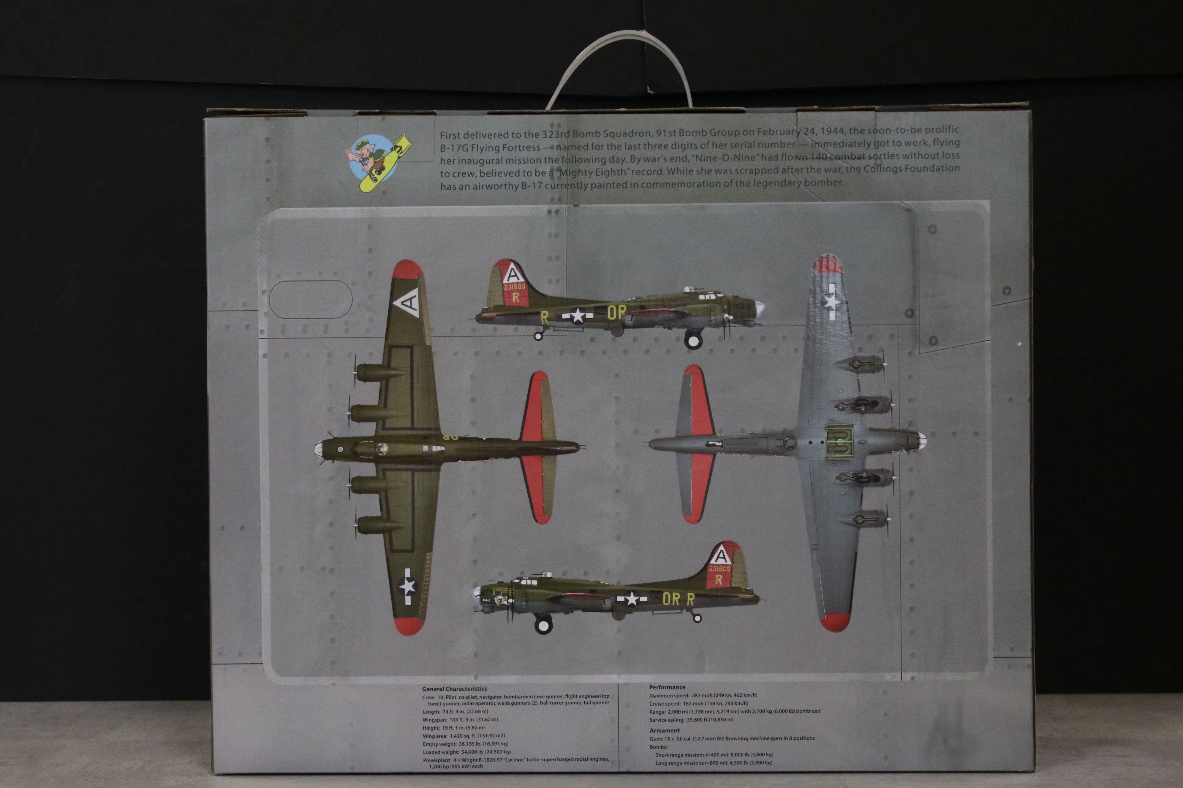 Two Boxed AF1 Air Force 1 1:72 Boeing B-17G Flying Fortress diecast model planes (one model with a - Image 18 of 29