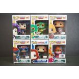 Six boxed Funko Pop figures to include 5 x Masters of the Universe (562 Battle Armor He Man, 656