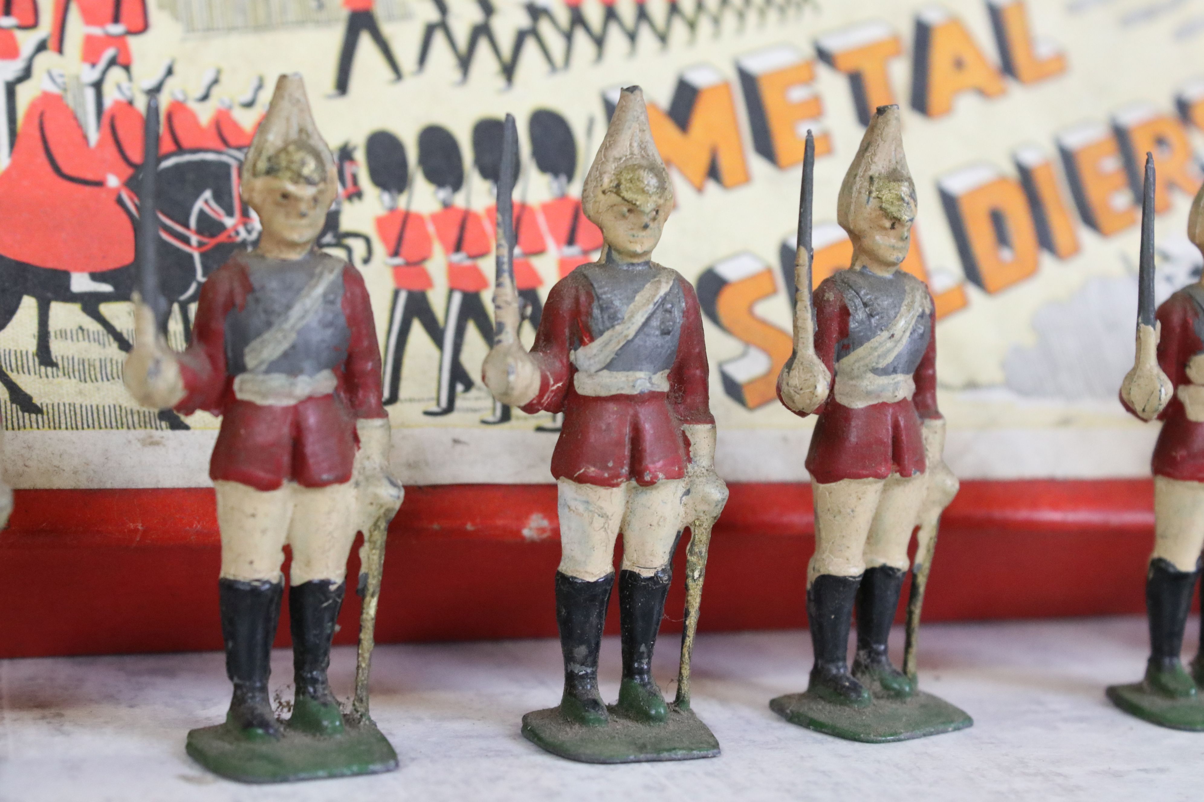 Five Boxed Mid 20th C onwards metal soldier figure sets to include Britains Drums & Bugles of the - Image 12 of 23