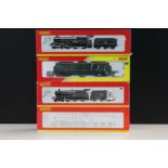 Four boxed Hornby OO gauge locomotives to include 2 x Super Detail (R2234 BR 4-6-0 King Class King