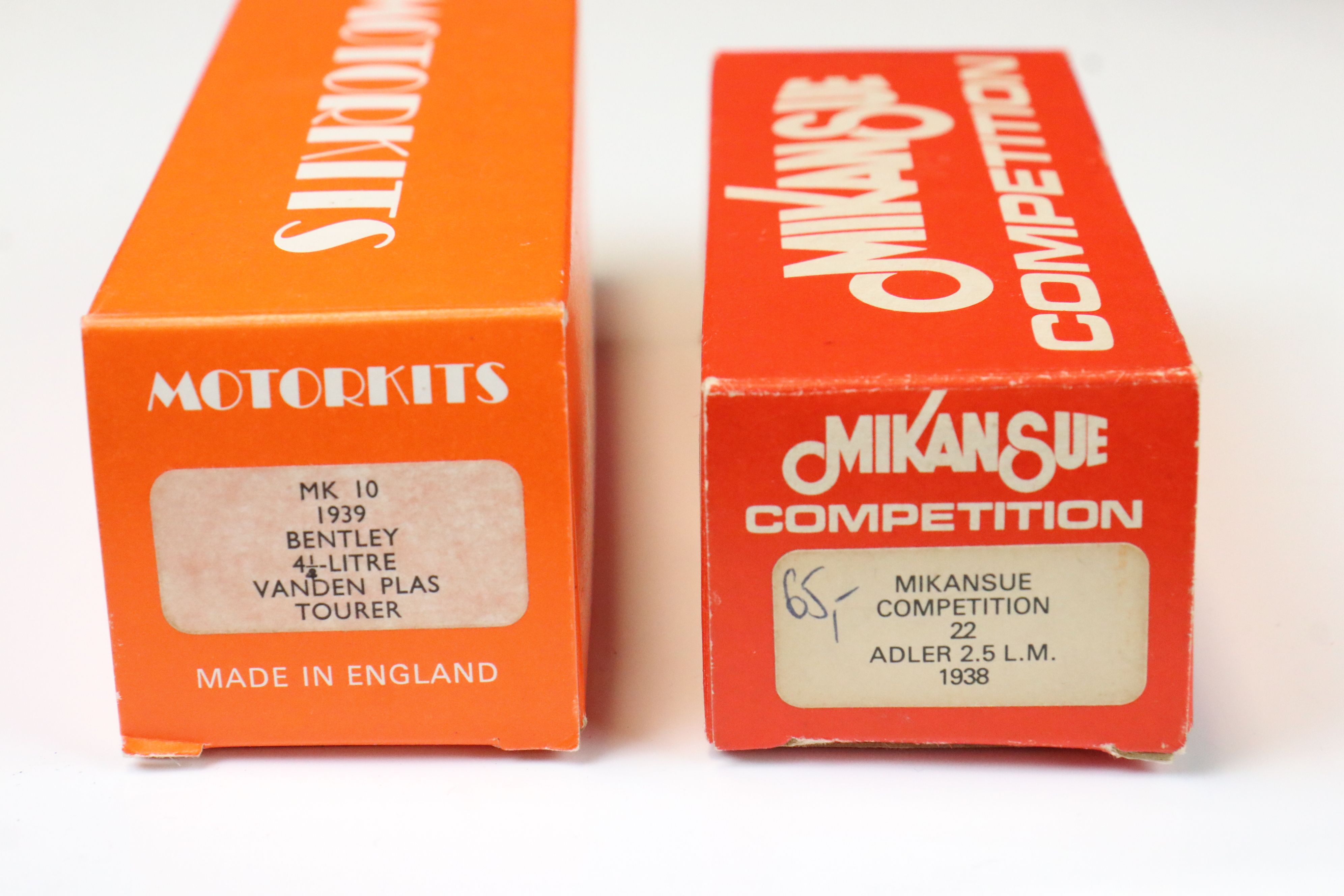 Five boxed white metal model vehicles, to include Mikansue Competition 22 Adler 2.5 LM 1938, - Image 15 of 18