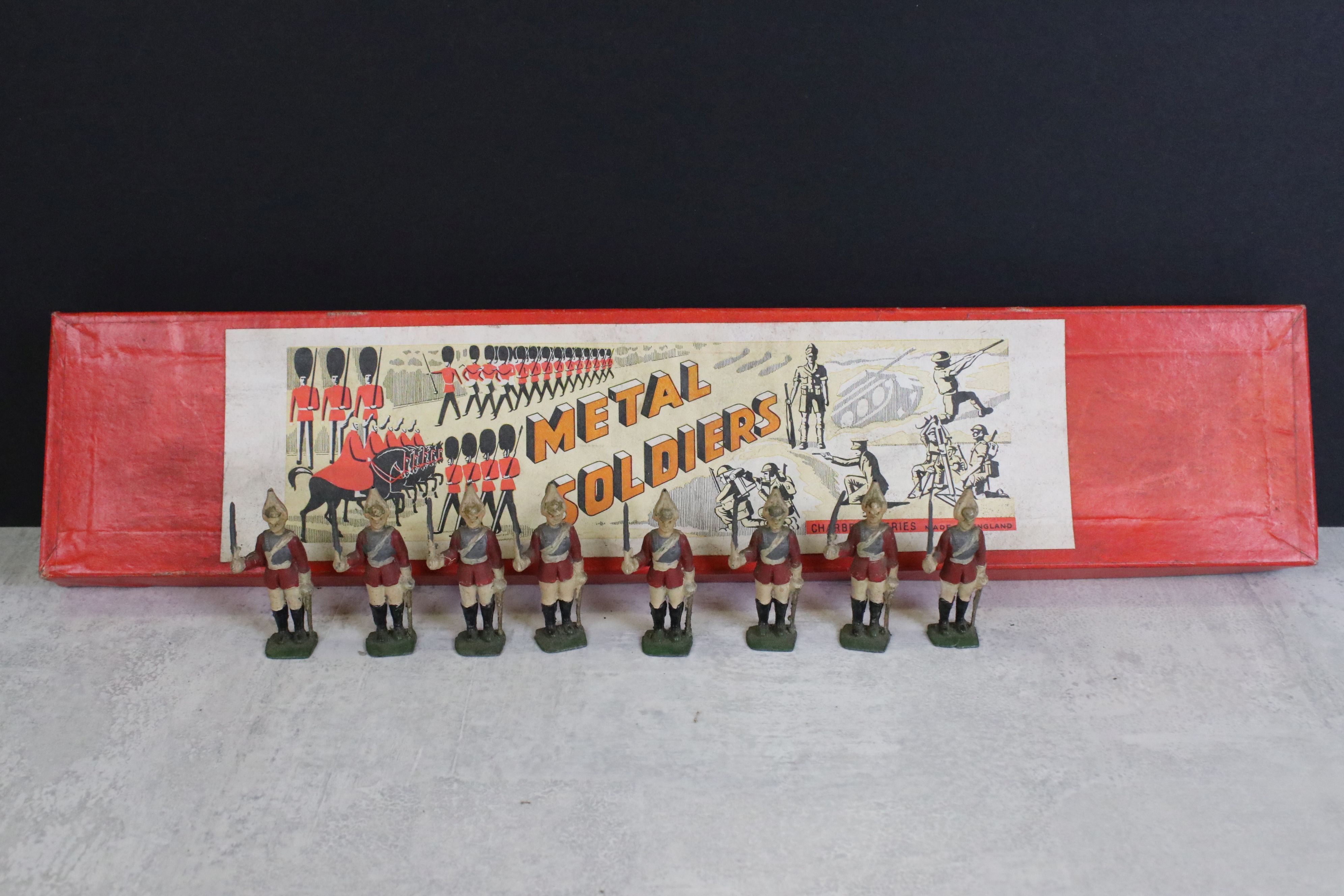 Five Boxed Mid 20th C onwards metal soldier figure sets to include Britains Drums & Bugles of the - Image 11 of 23