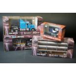 Four boxed 1/24 Revell Metal models to include 08891 Peterbilt 359, 08889 Peterbilt Big Blue, 0898