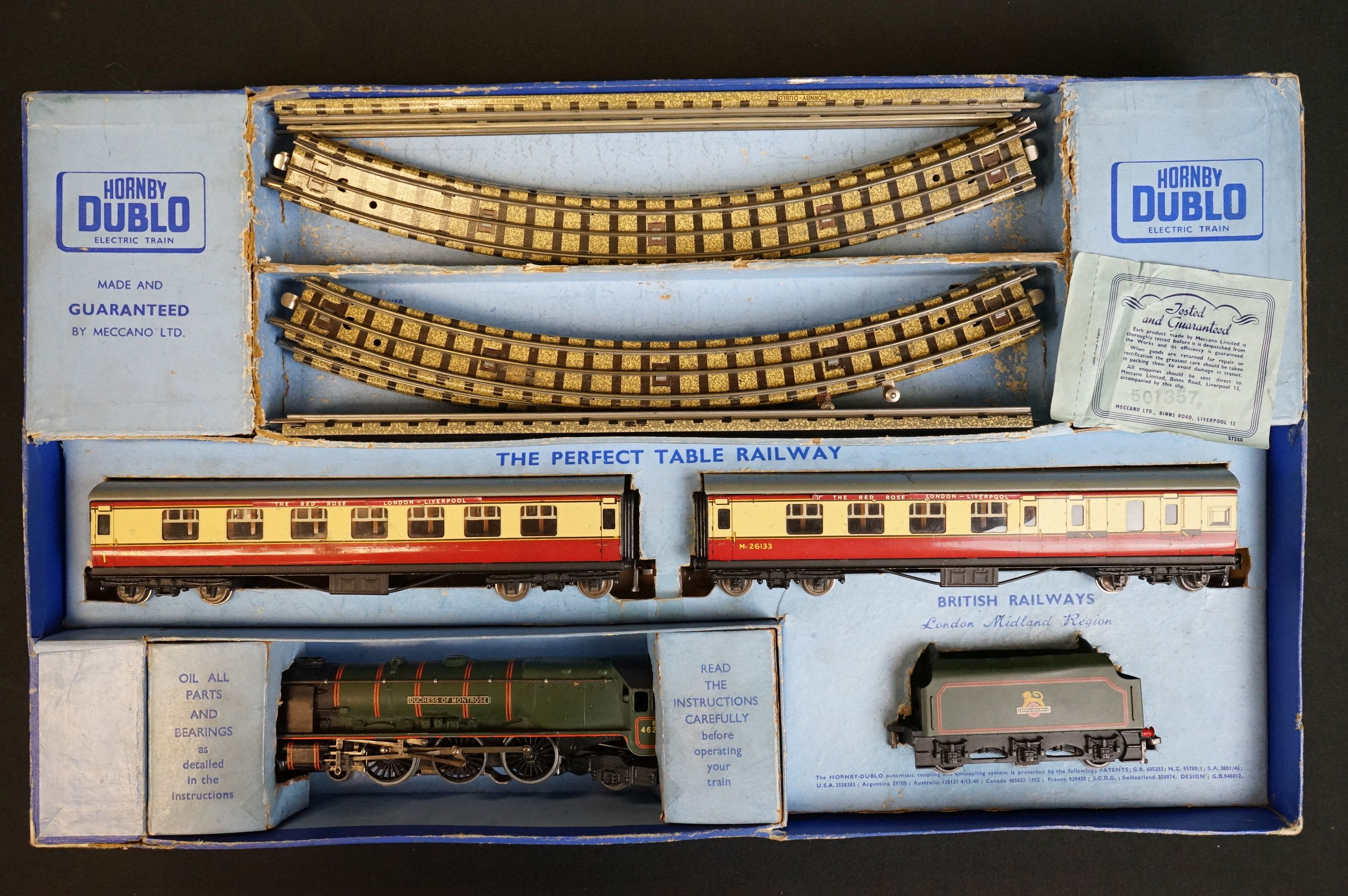 Three boxed Hornby Dublo train sets to include 2 x EDP12 Passenger Train with Duchess of Montrose - Image 3 of 17