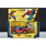 Boxed Corgi 261 Spiderman Spiderbuggy & Green Goblin diecast model with both figures, diecast &