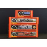Four boxed Hornby OO gauge locomotives to include R376 LMS Class 4P Loco 4-4-0 Compound, R349 GWR