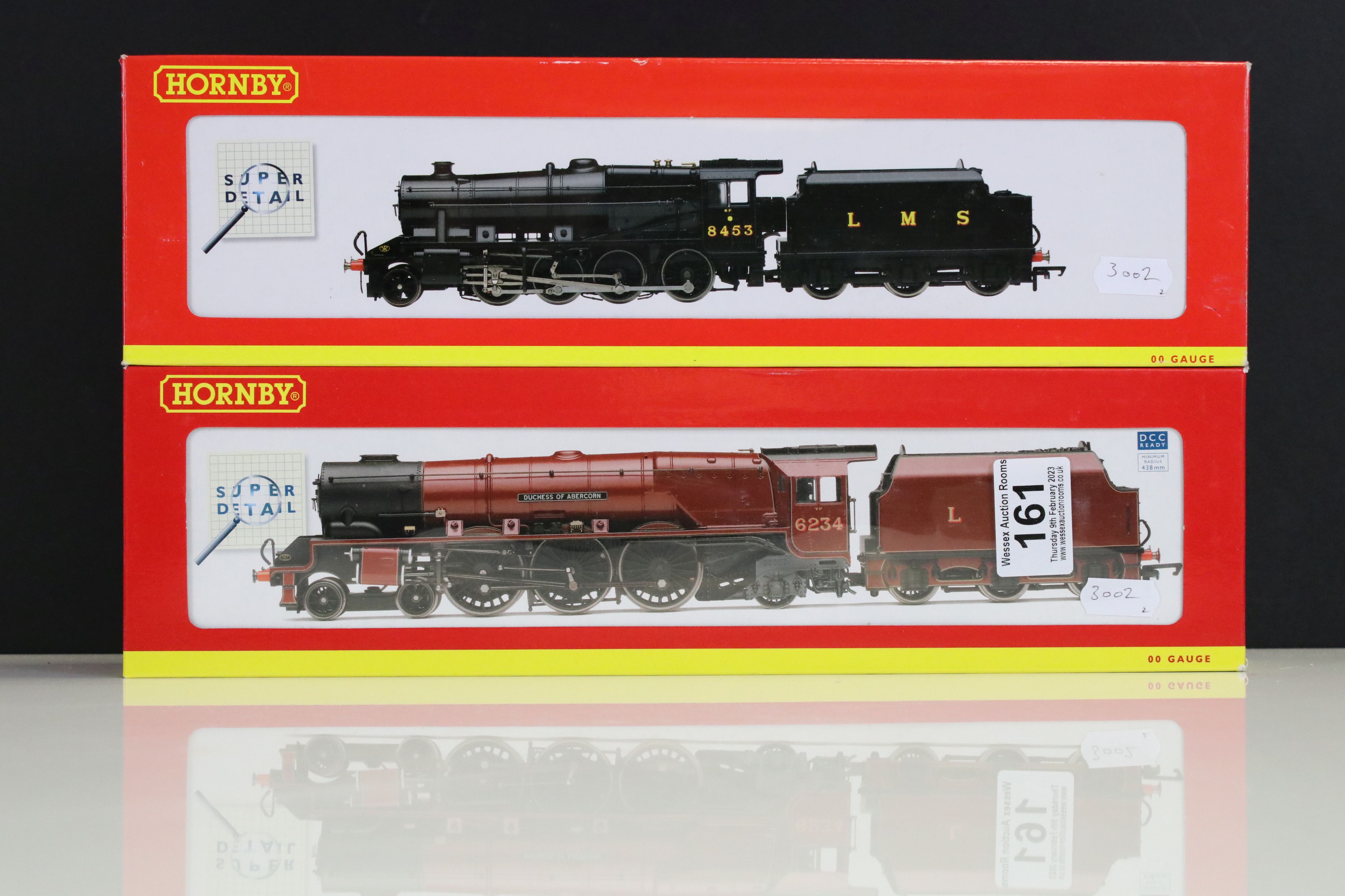 Two boxed Hornby OO gauge Super Detail locomotives to include R3119 LMS 4-6-2 Princess Coronation