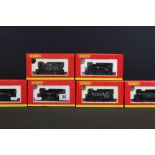 Six boxed Hornby OO gauge locomotives to include R3292 BR Black 0-4-0 Collector Club Loco 2014,