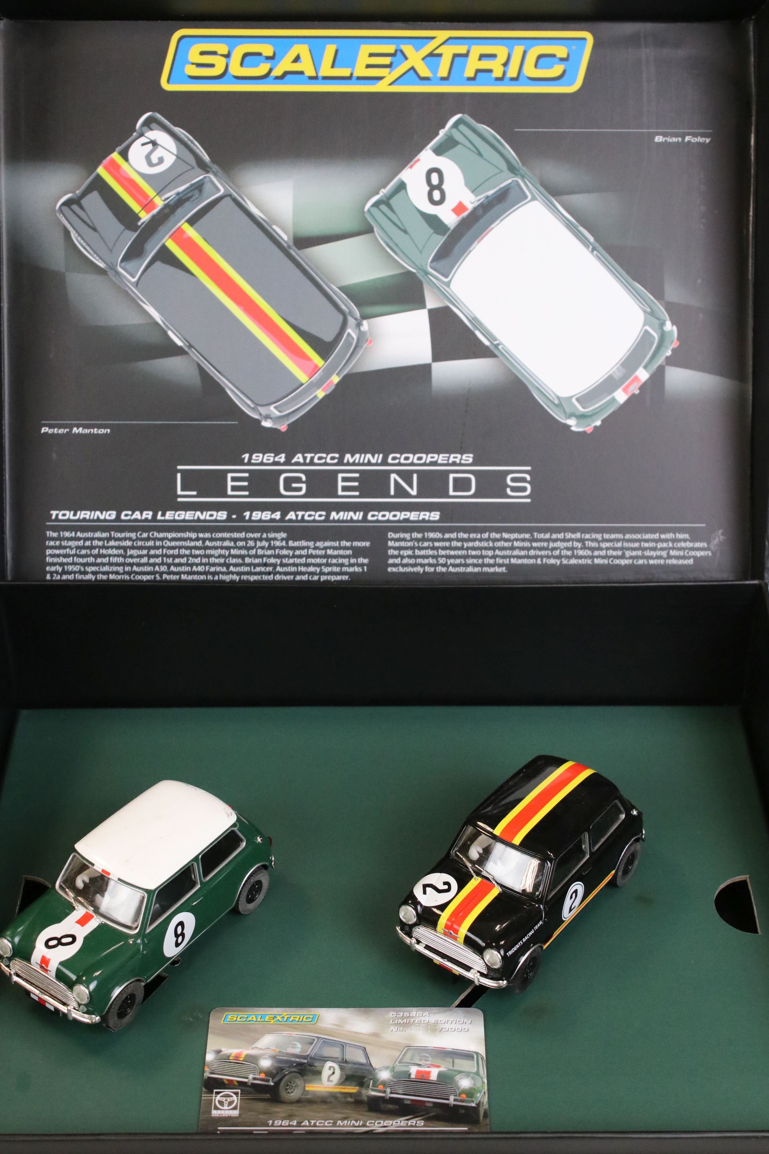 Two boxed ltd edn Scalextric Legends slot cars / sets to include C3586A Touring 1966 ATCC Mini - Image 2 of 14