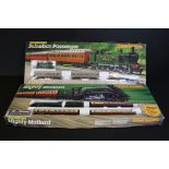 Two boxed Hornby OO gauge electric train sets to include R542 Mighty Mallard and R725 Suburban
