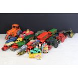 26 tinplate, diecast and plastic toys, mainly mid 20th clockwork examples, to include Triang